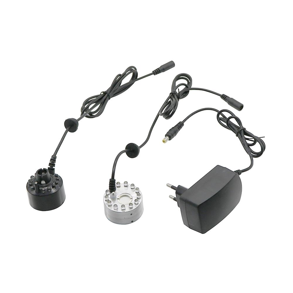 Terrarium Fogger Ultrasonic - 12LED Atomizer AC100-240V Renkli Işık Ultrasonik