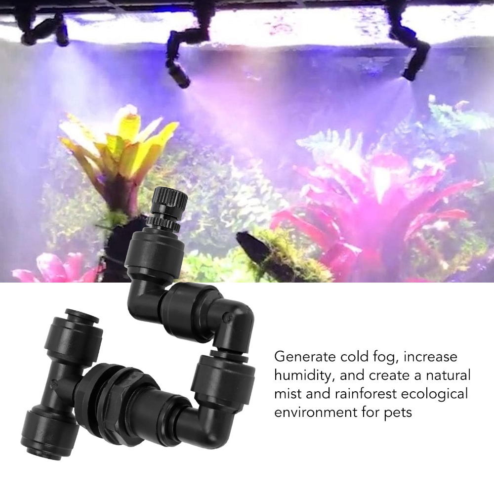 Misting Nozzle Reptile - PP Sürüngen Sisleyici Ayarlanabilir Nozul Siyah