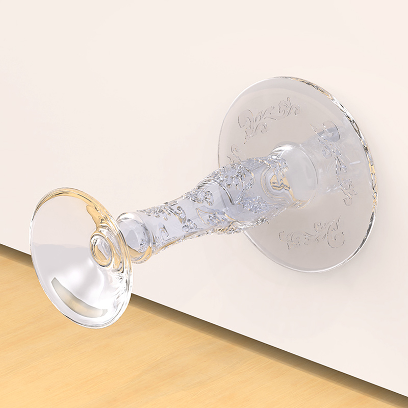 Glass Door Hinge - Çarpışma Önleyici Vakumlu Kapı Durdurucu Şeffaf